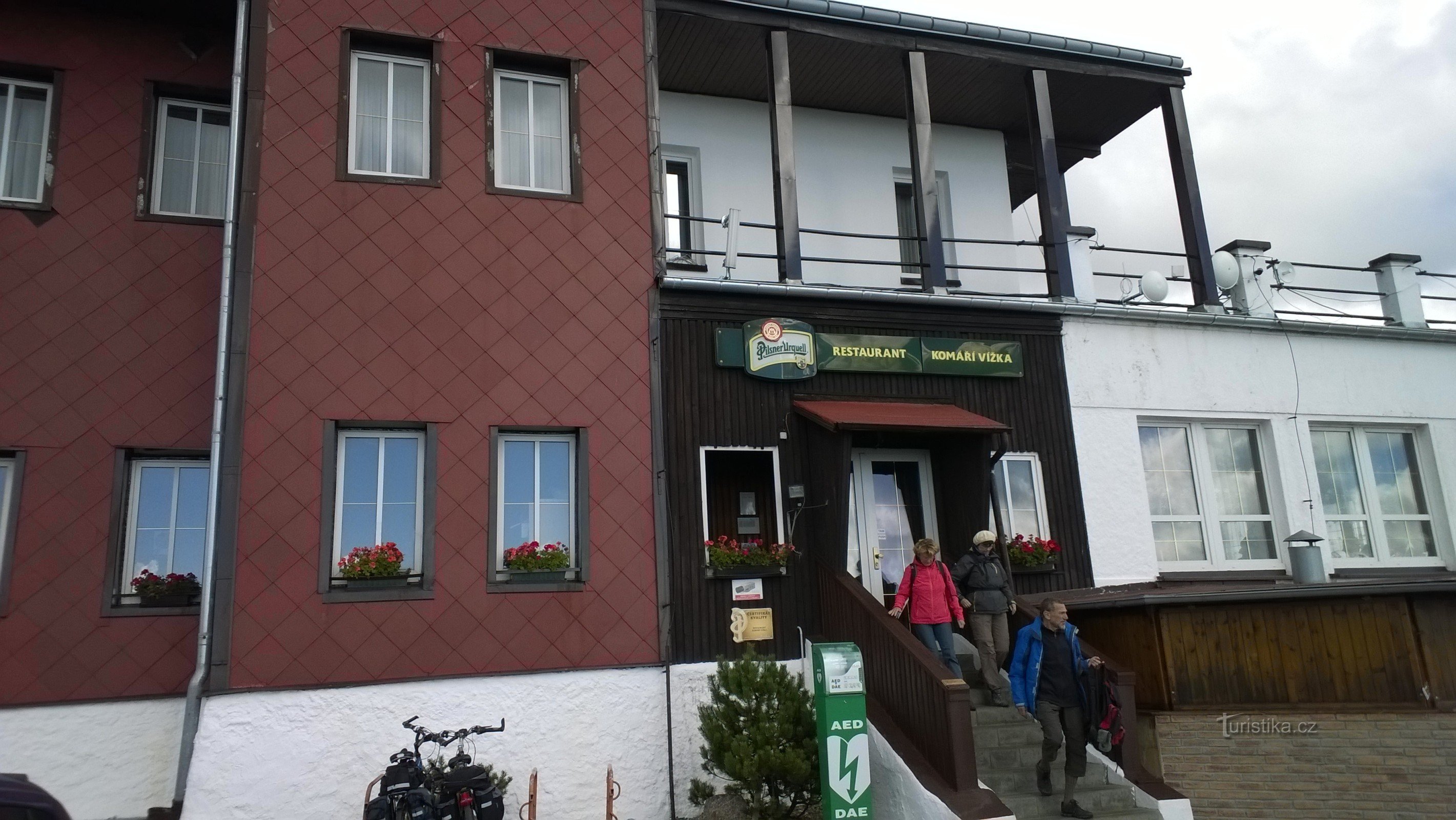 Restaurang på Komáří vižka.