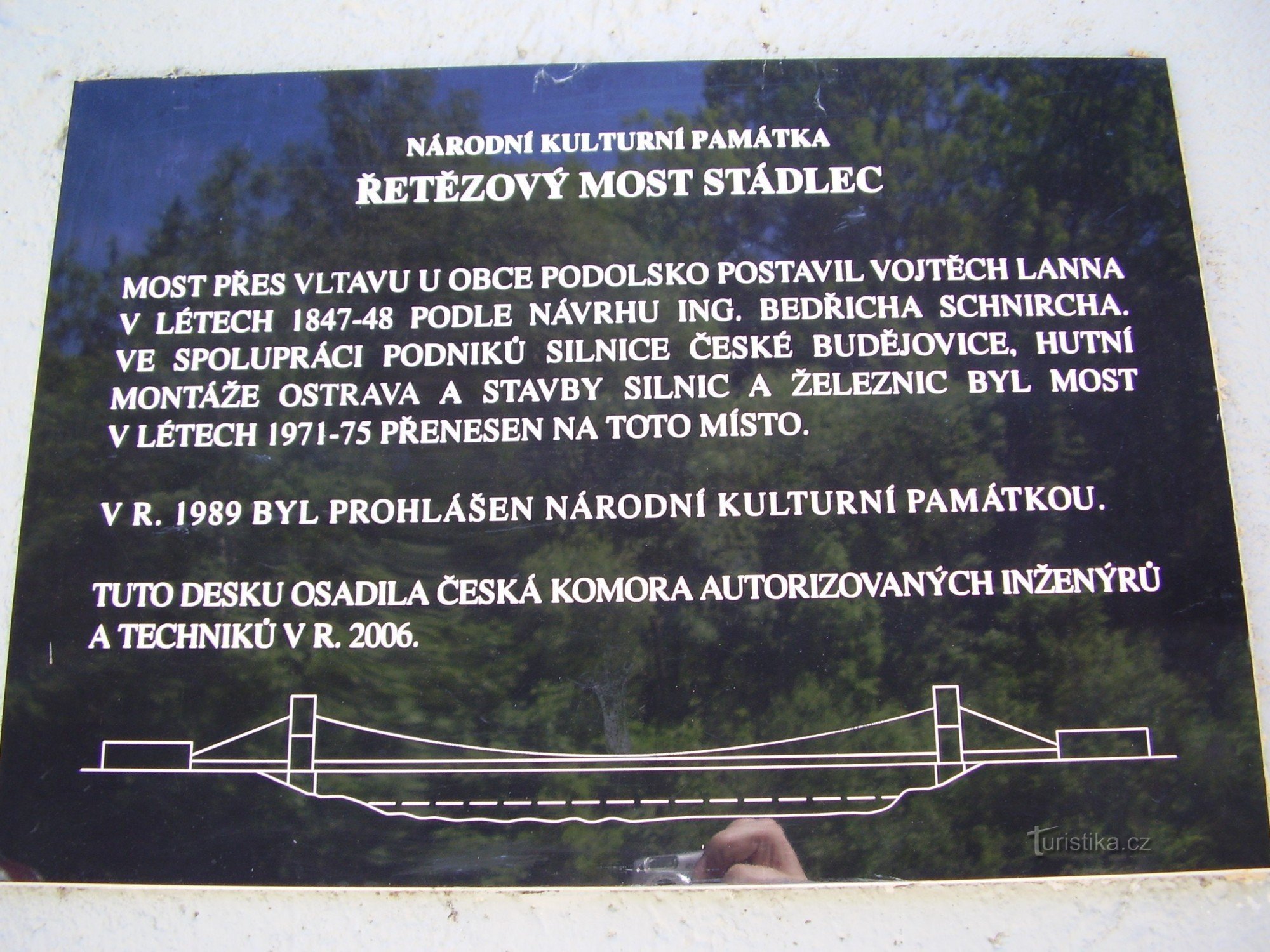 Kettenbrücke in Stádlec
