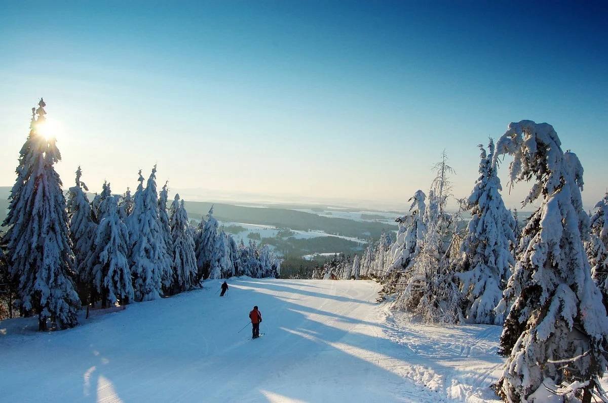 Říčky - randonnée à ski sur la colline de Zakletý