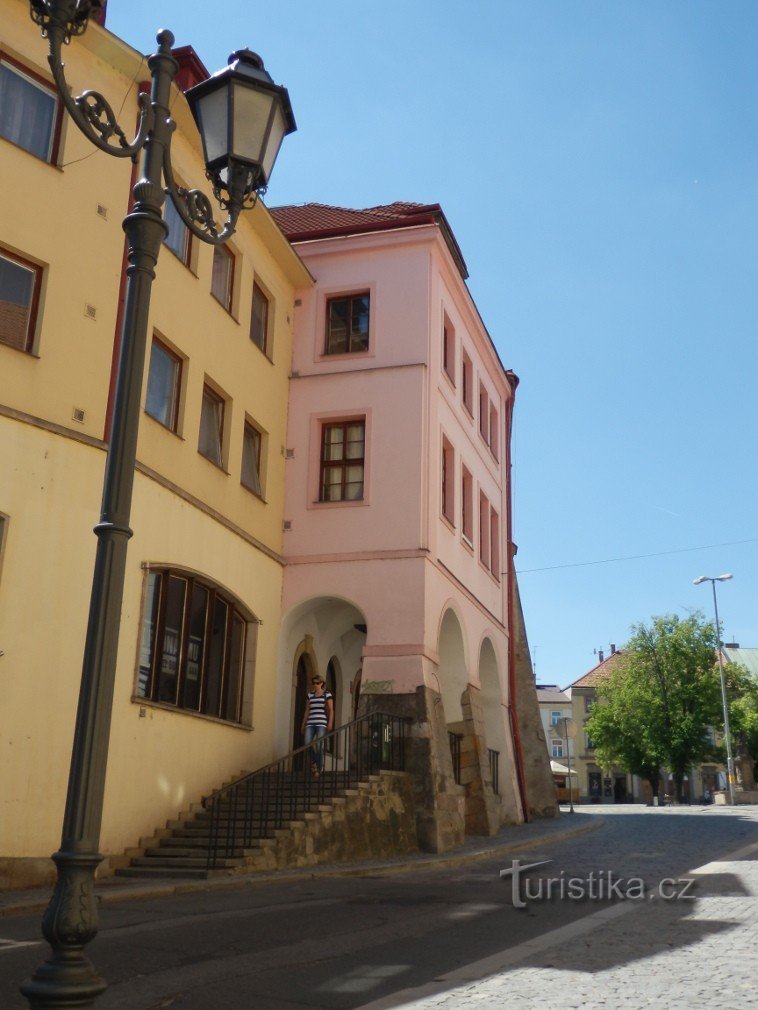 Das Geburtshaus von Josef Bek am Ende der Mýtská-Straße