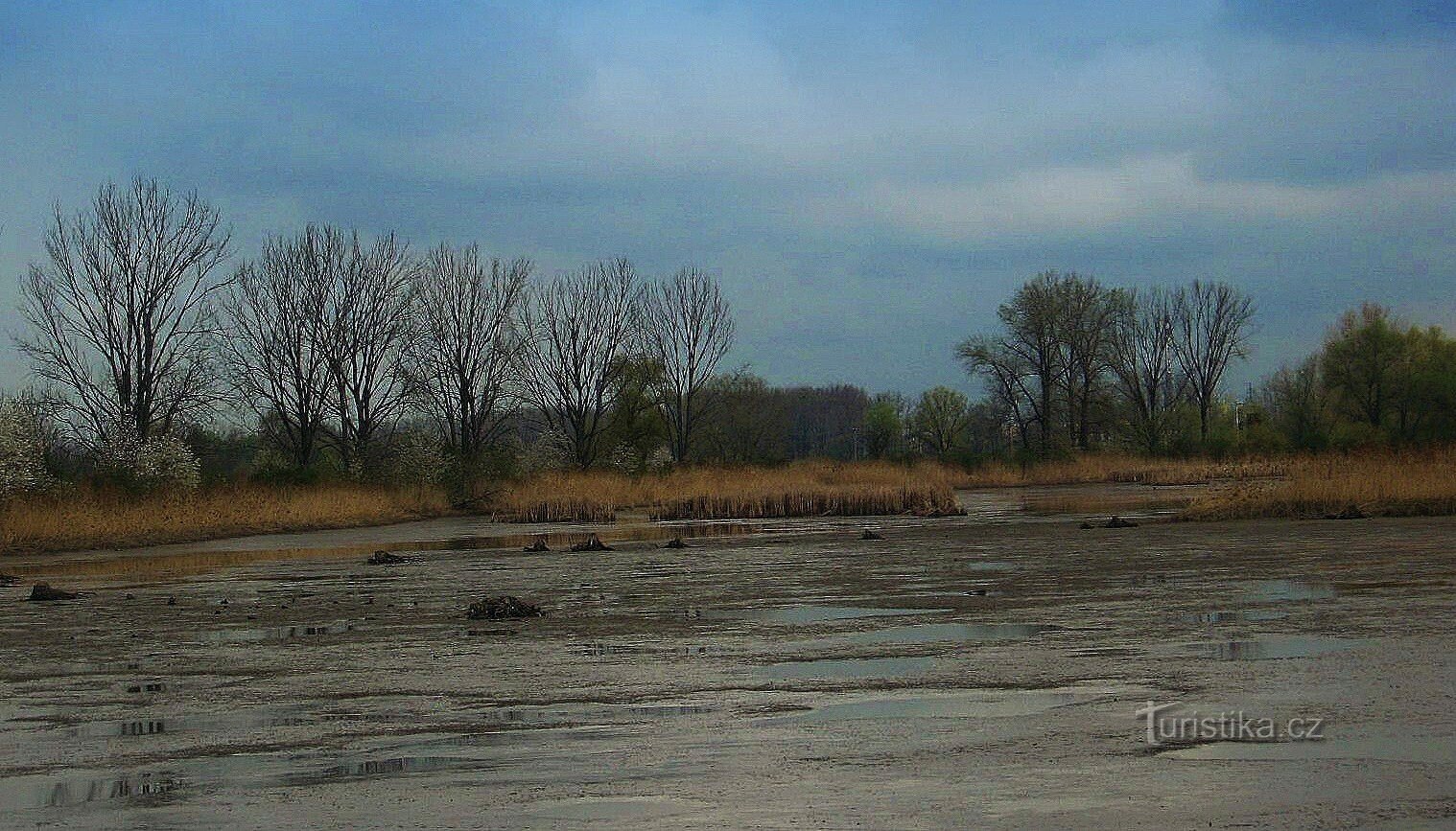 Romantiska dammar i Záhlinice i regionen Zlín