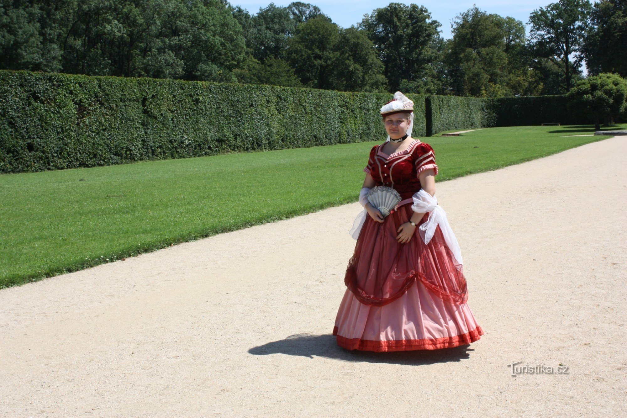 Romantic French park of Milotice castle near Kyjova