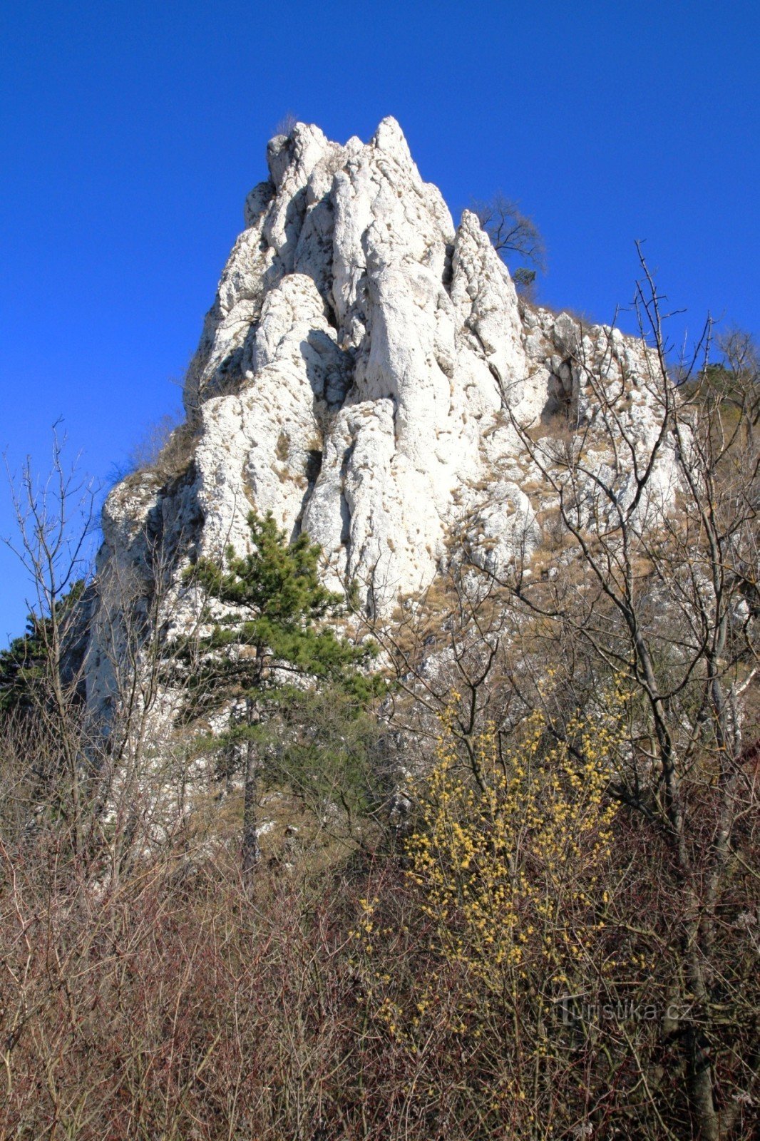 Romantic rock formation Trůn