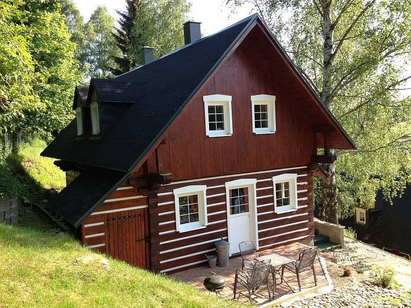 La cabaña de madera Jizerské hora