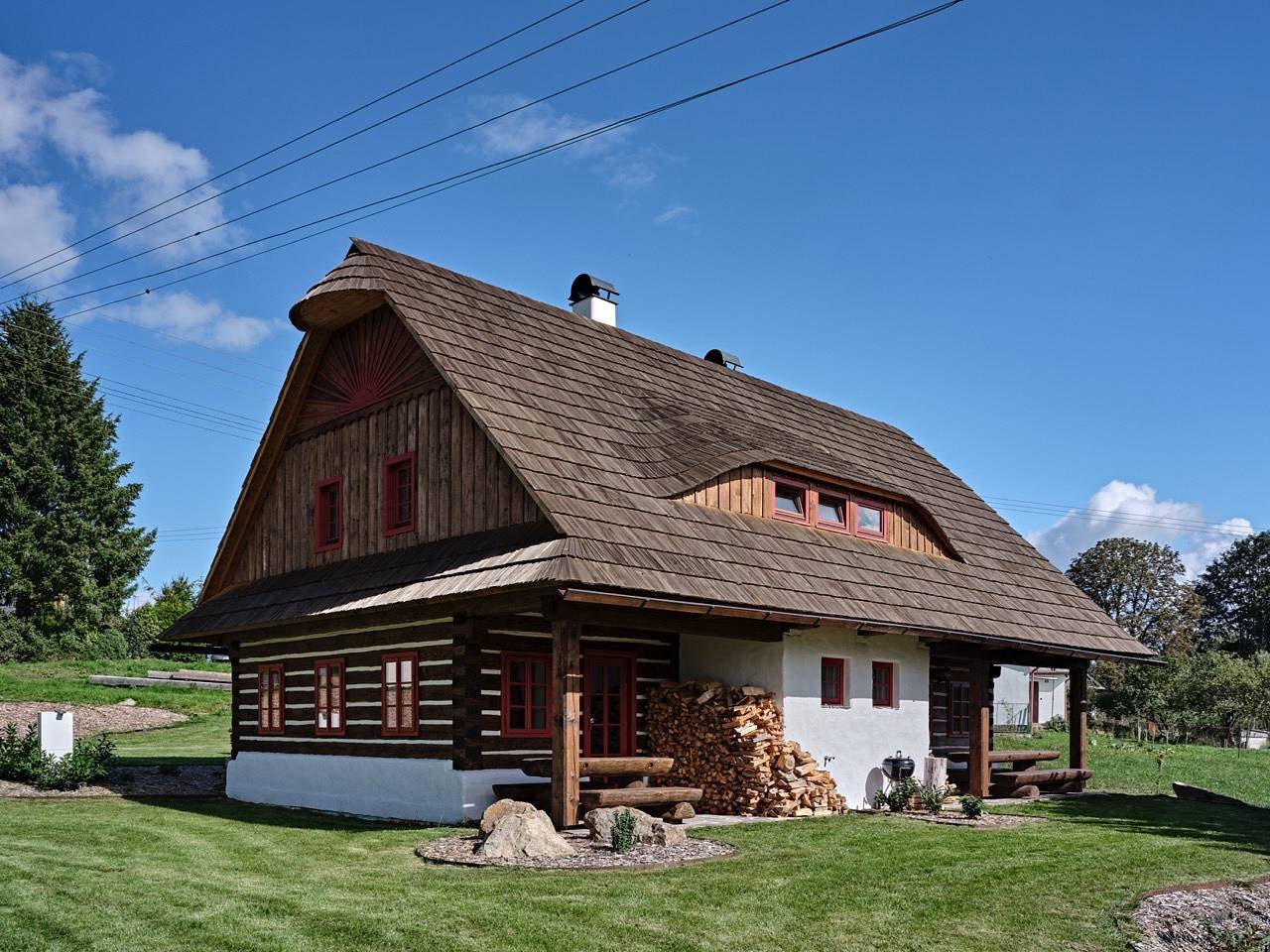 Casa di tronchi a Veselý Kopce