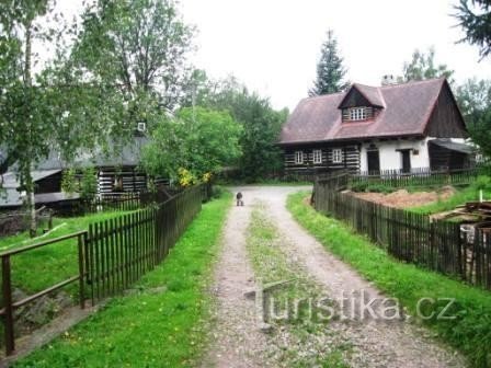 Capanne di legno a Radvanice