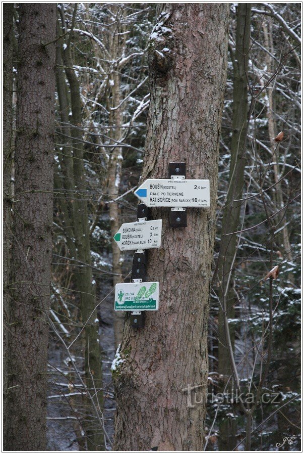 Kreuzung näher an Úpa