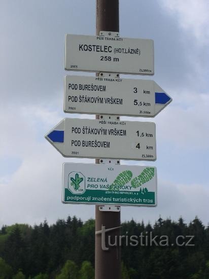 Kostelec gyógyfürdő útkereszteződése