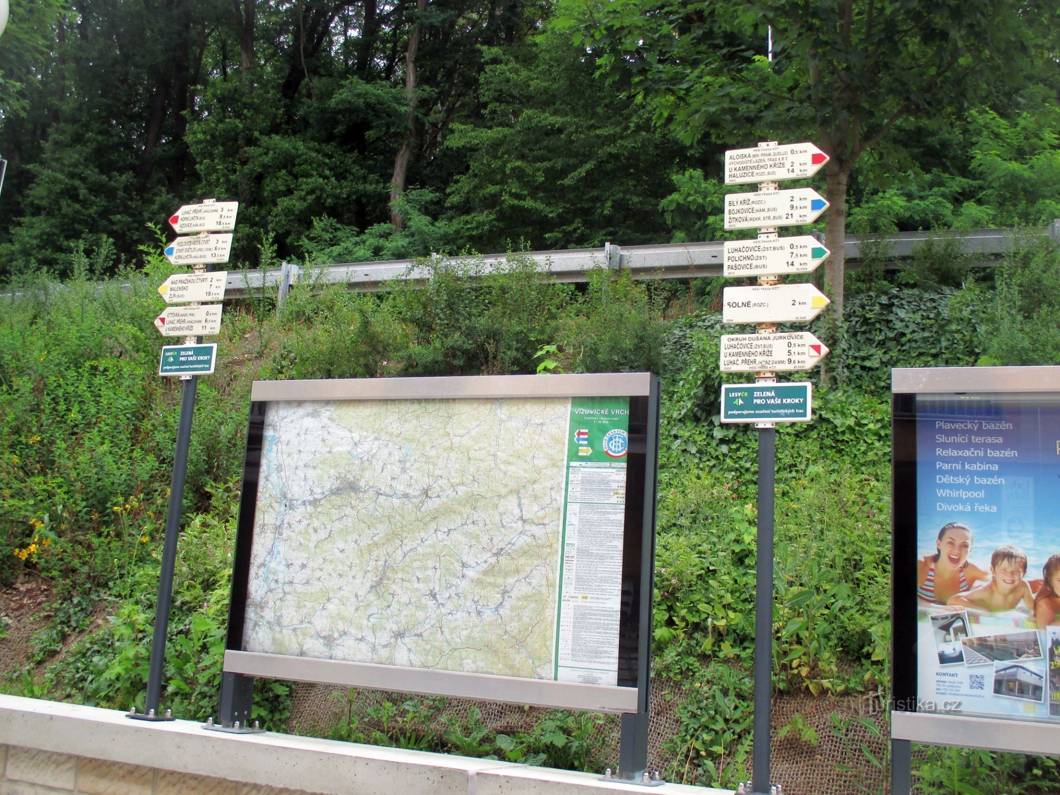 Luhačovice crossroads - post office