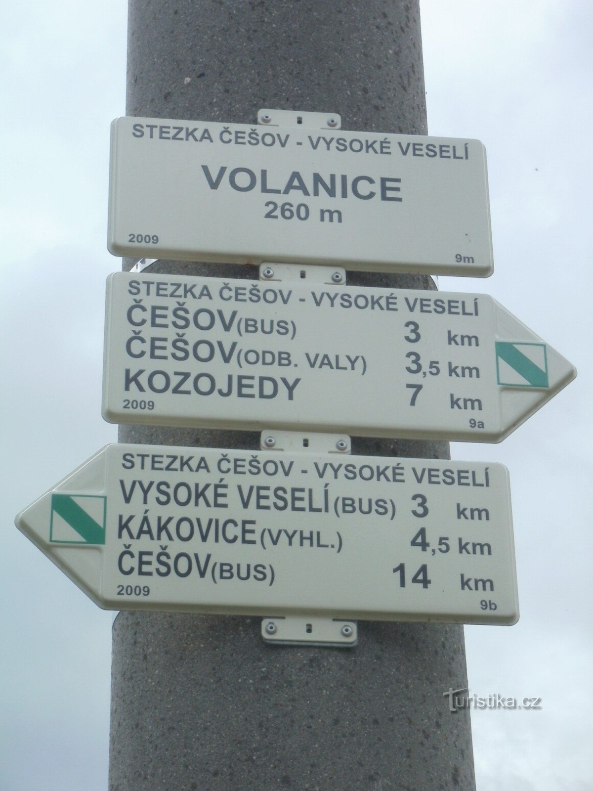 krydset mellem NS Češov-Vysoké Veselí - Volanice