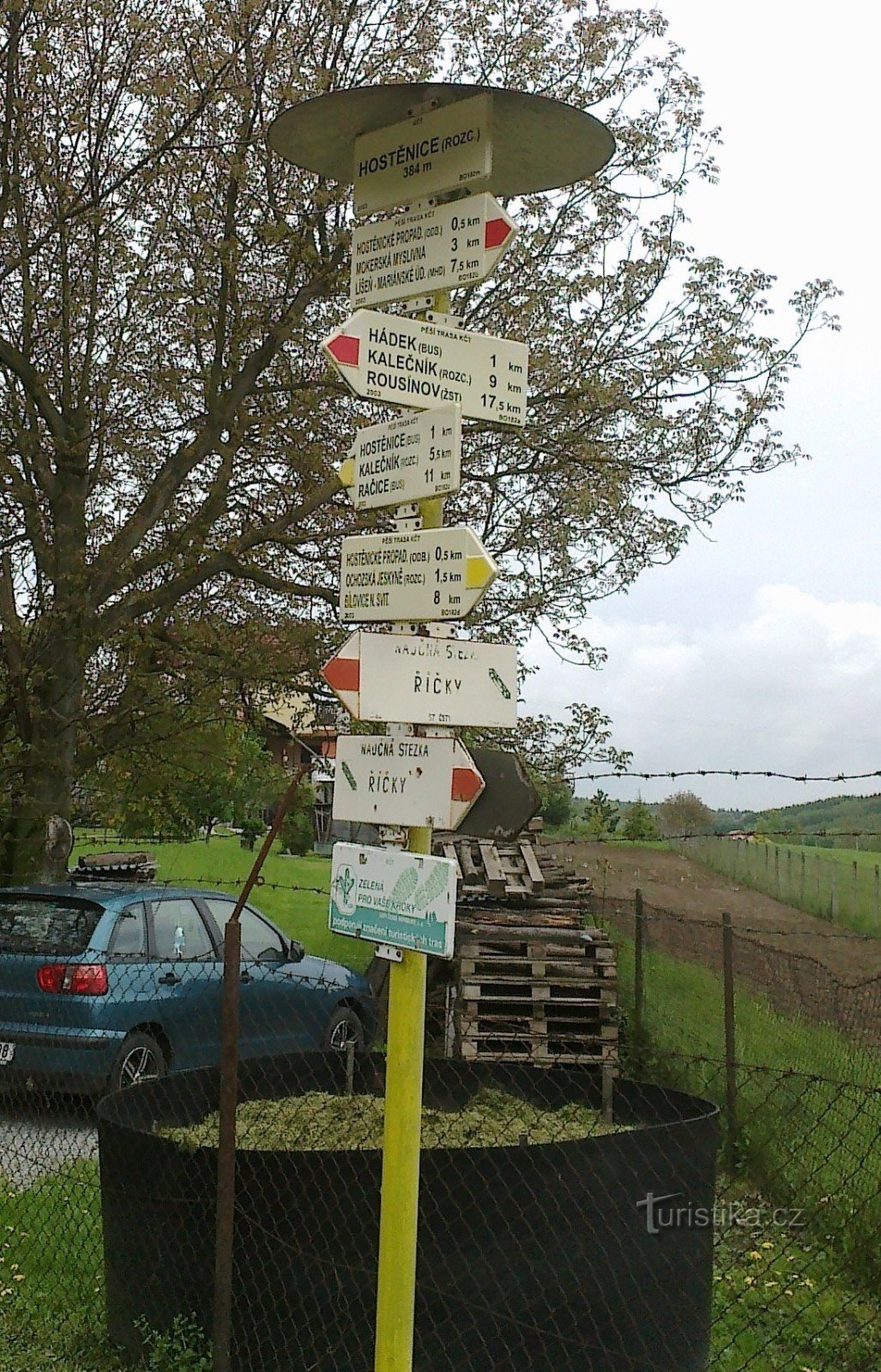 Crossroads under Hostěnice