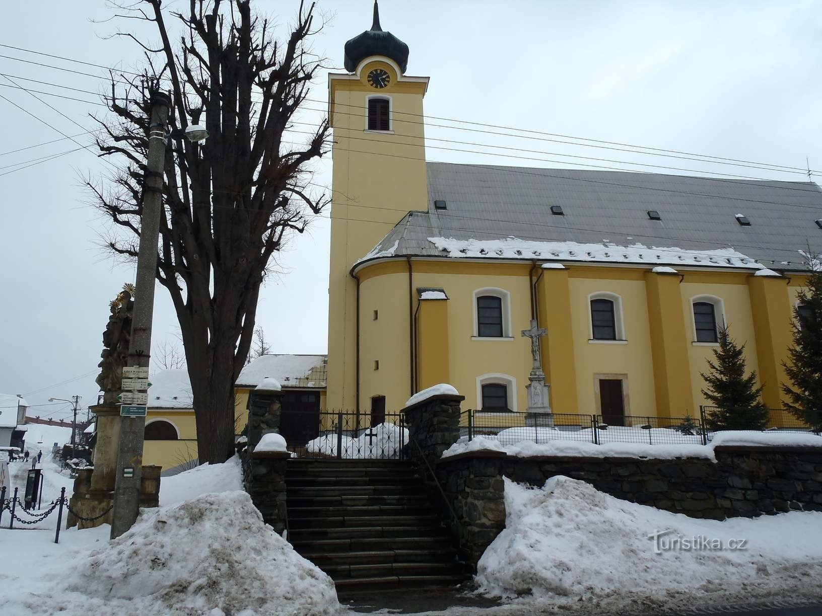 Kreuzung Ruda nad Moravou, St.-Laurentius-Kirche - 18.2.2012. Februar XNUMX