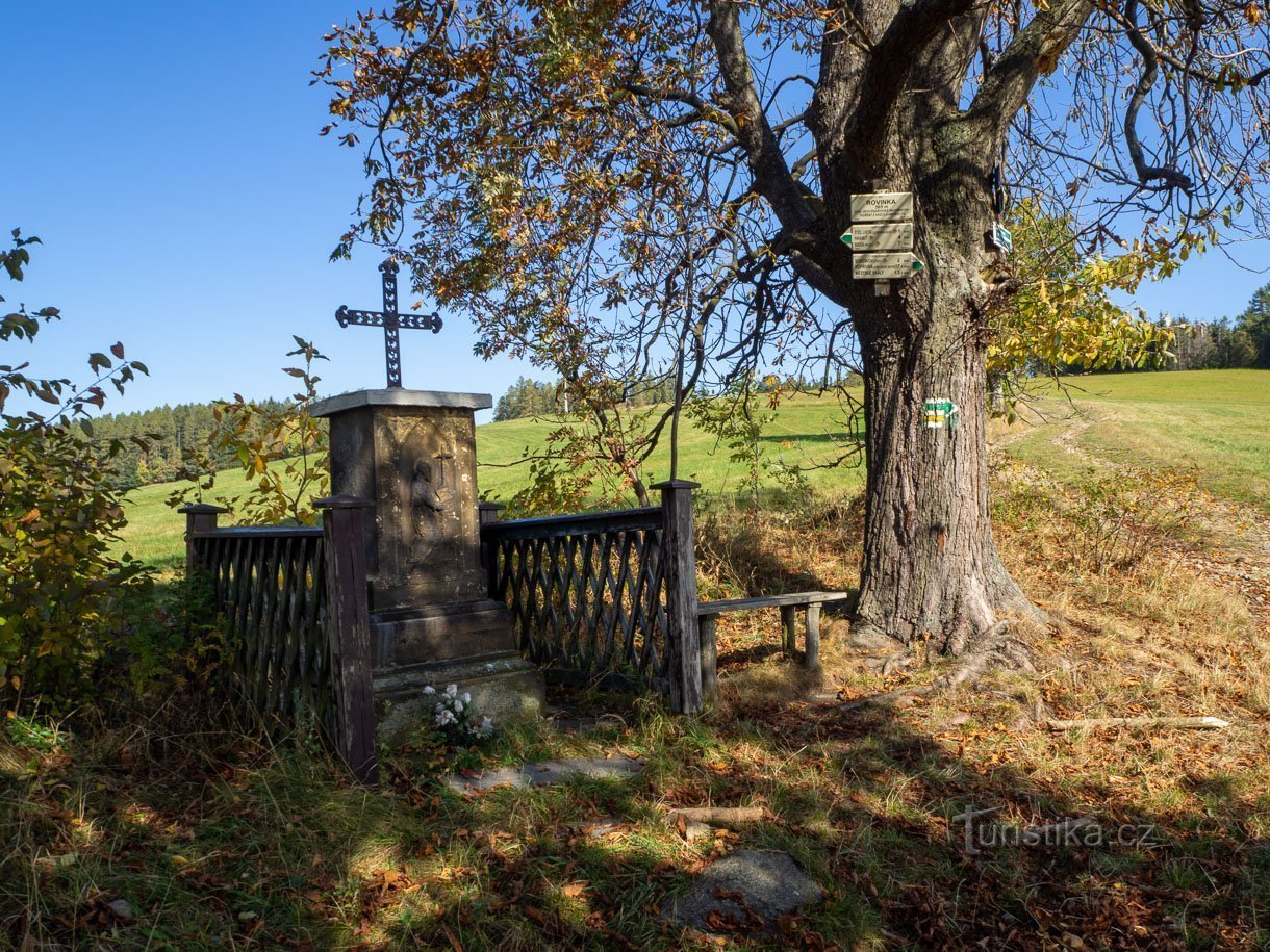 Crossroads with a cross