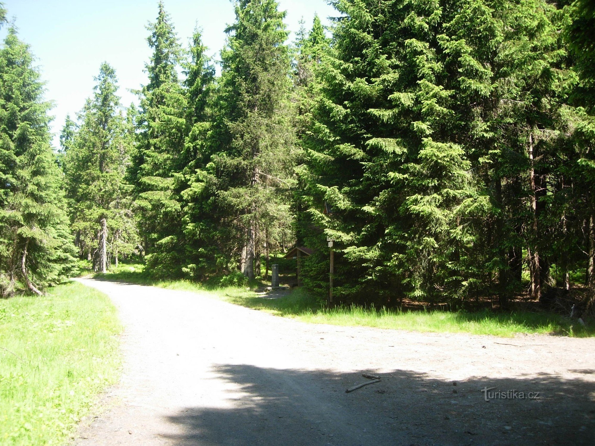 Tomandl's cross crosses the road