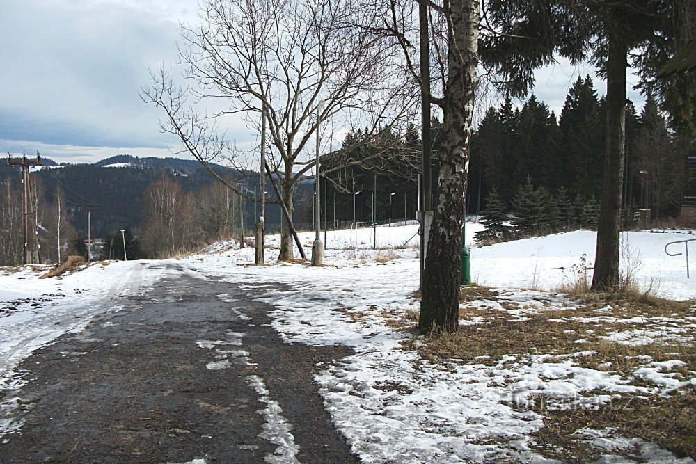 Carrefour près du cottage d'Hashler