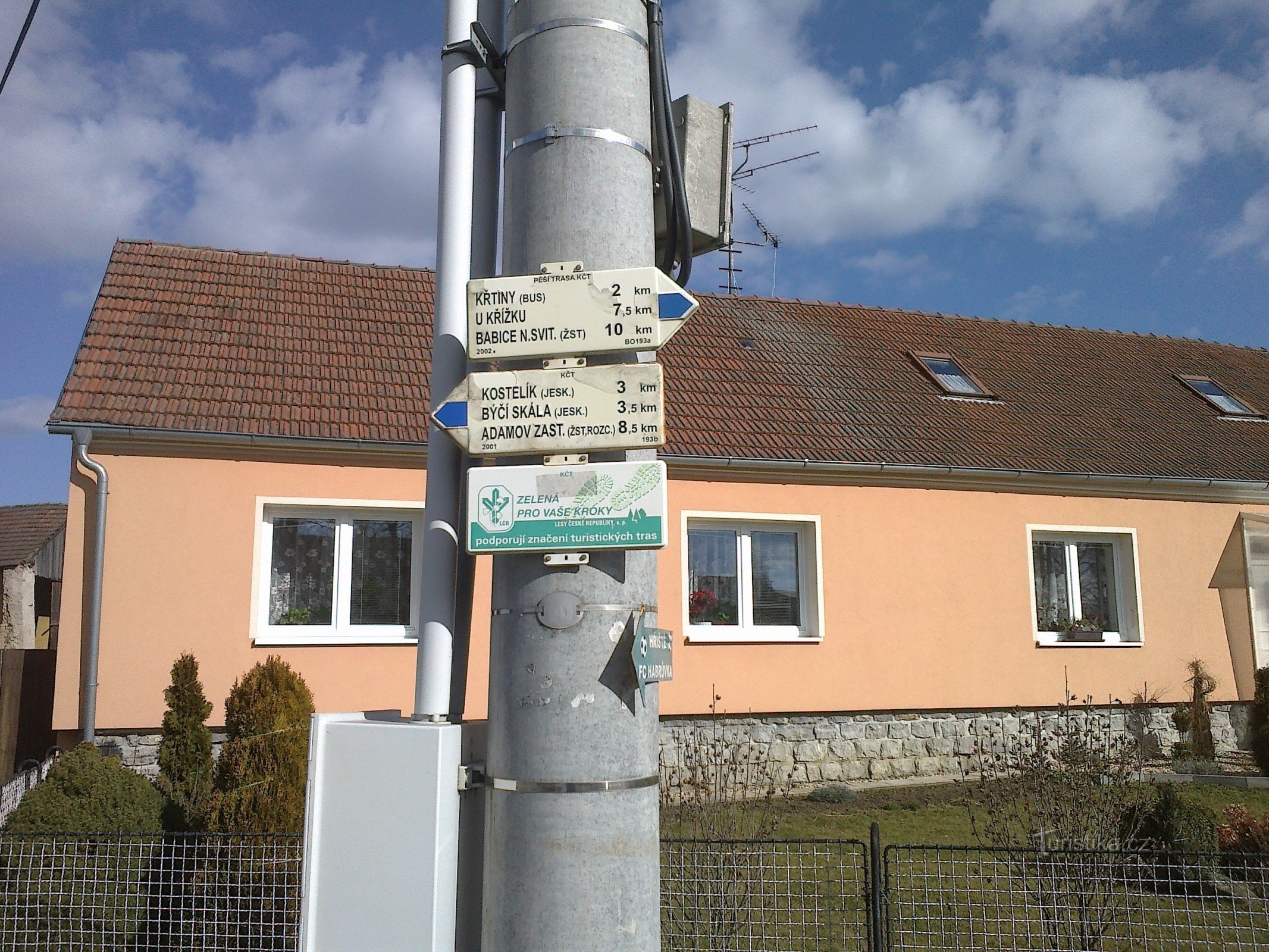 O poste de sinalização