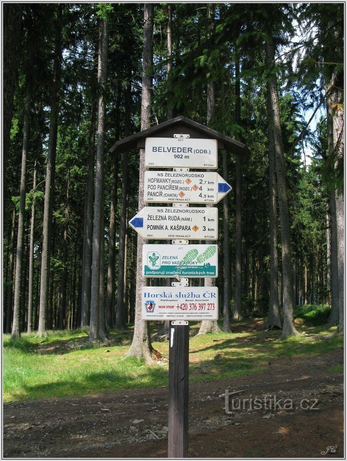 Belvedere signpost