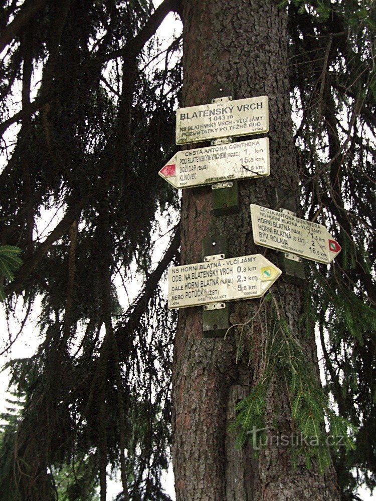 Signpost Blatenský vrch
