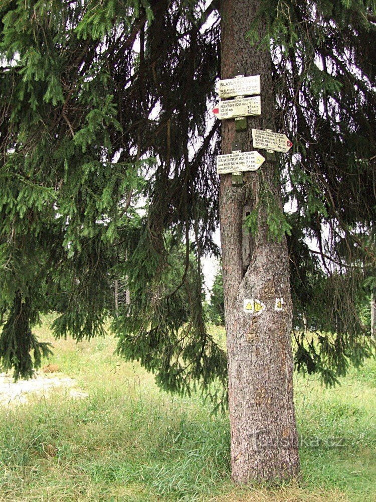 Signpost Blatenský vrch