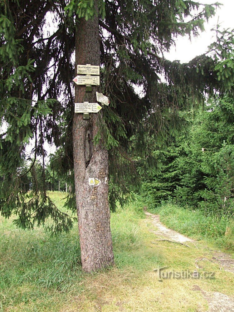 Signpost Blatenský vrch