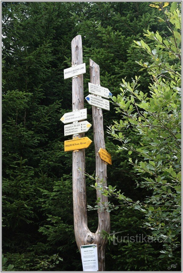 Signpost of the Buda U Bílého Labe