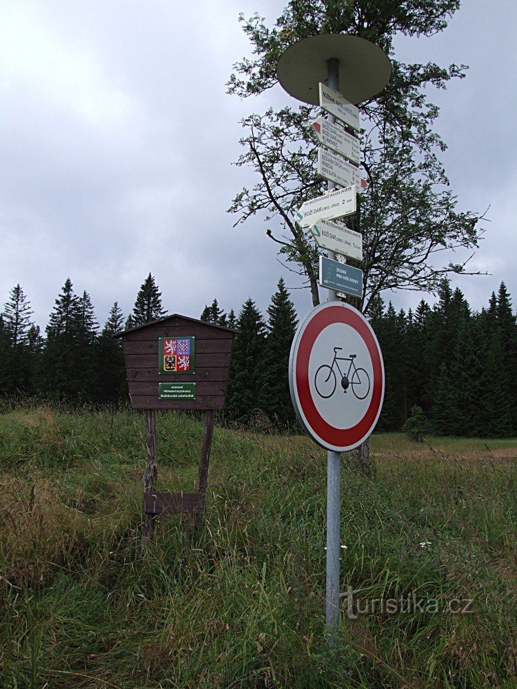 Signpost Božidarské raseliniste - NS