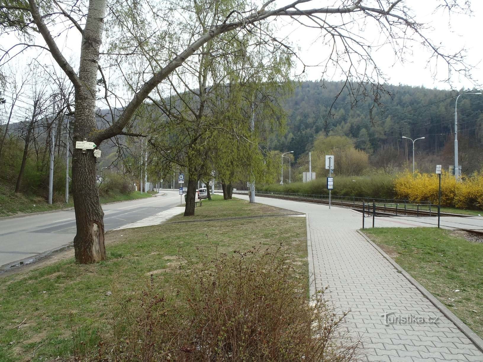 Placa de sinalização Brno Komín - U kamenolomu - 14.4.2012