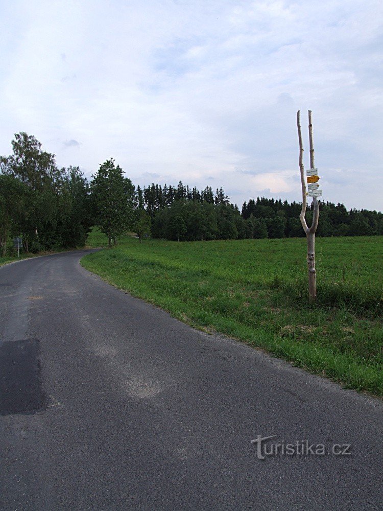 Drogowskaz Cermákova Rovně