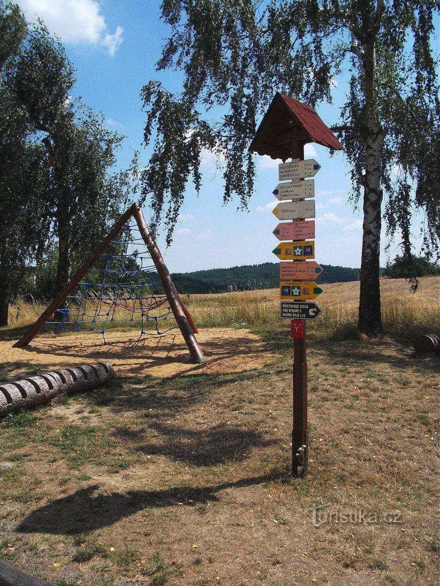 Placa de sinalização de Čížov