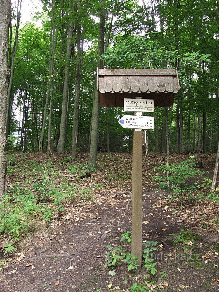 Signpost Doubská vyhlídka