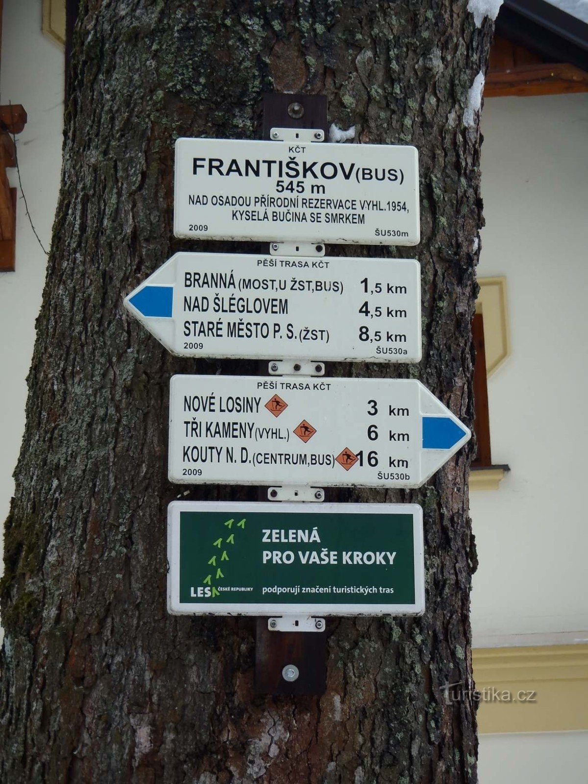 Rozcestník Františkov - 18.2.2012