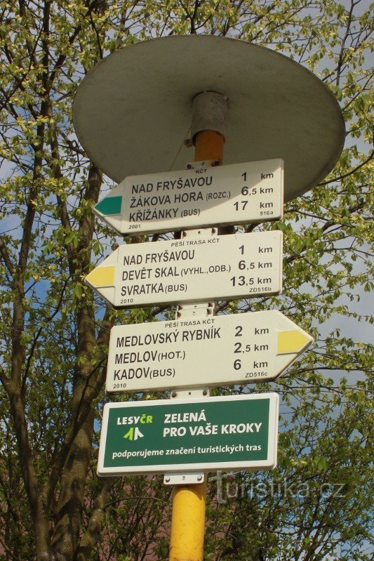 Placa de sinalização Fryšava
