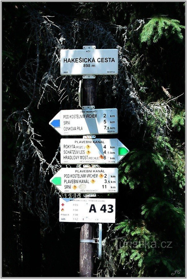 Placa de sinalização Hakešická cesta