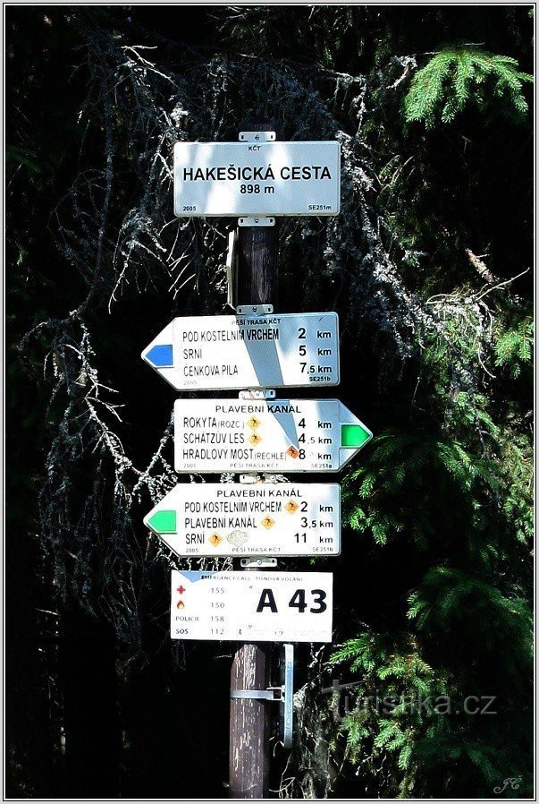 Signpost Hakešická cesta