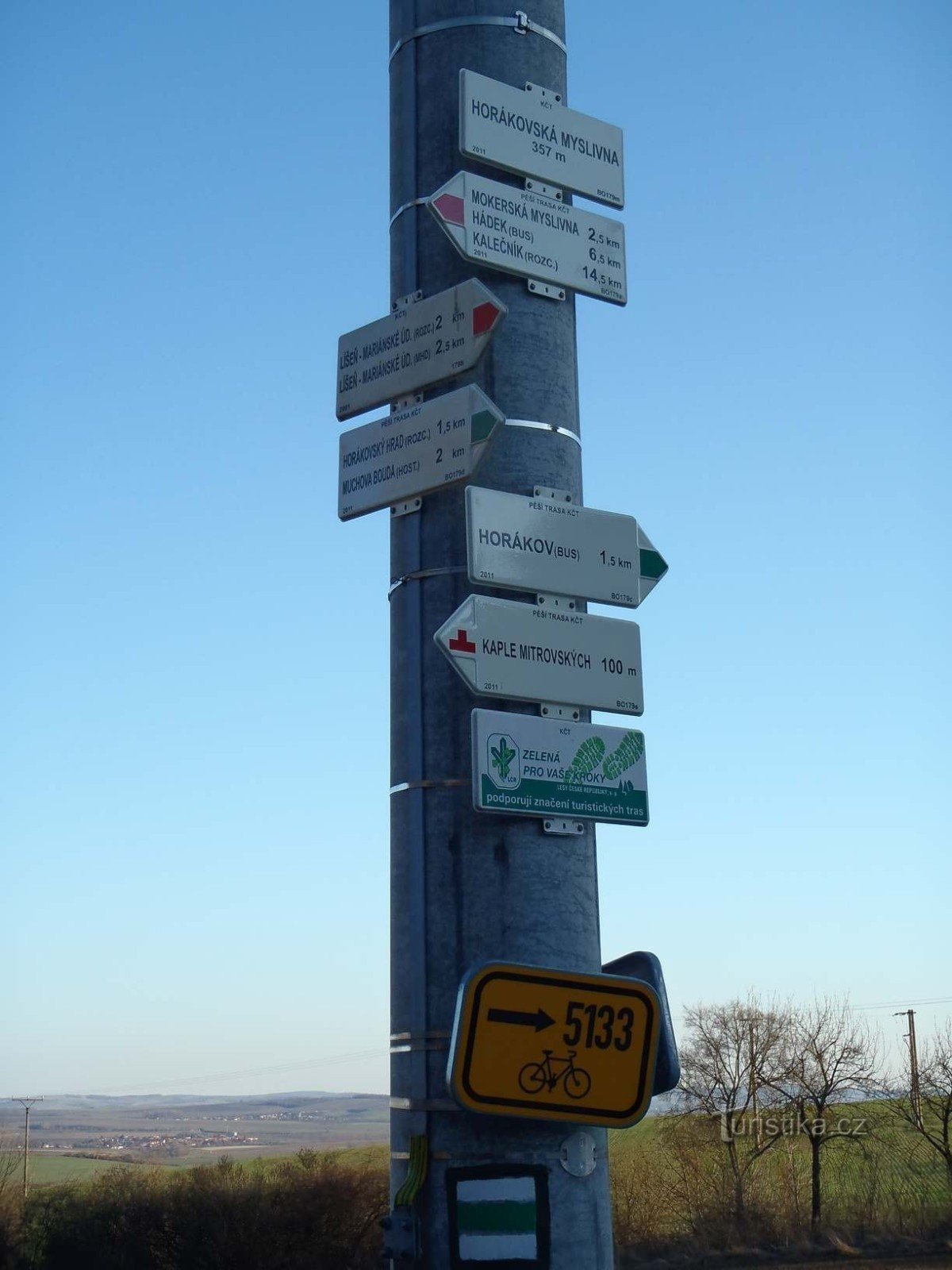 Signpost Horákovská myslivna - 25.3.2012