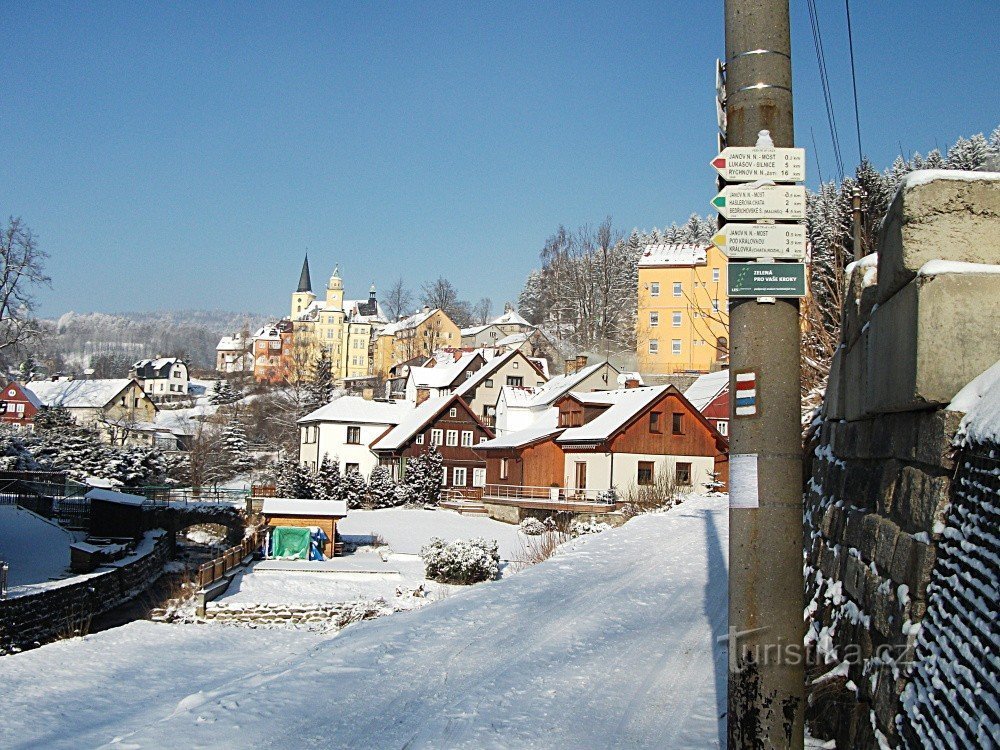 Kažipot Janov nad Nisou - Za Prago