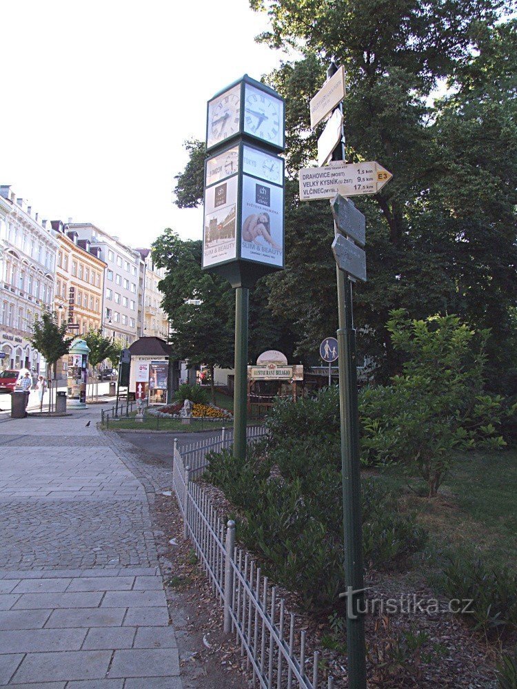 Karlovy Vary voorziet van wegwijzers - hoofdpostkantoor