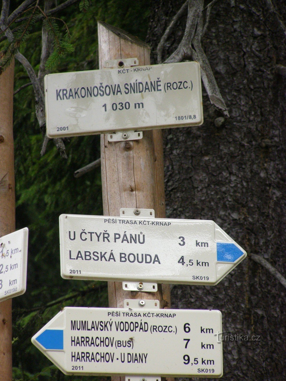 Krakonoš breakfast signpost 1