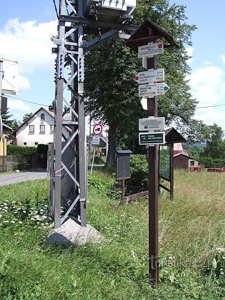 Le poteau indicateur de Mile