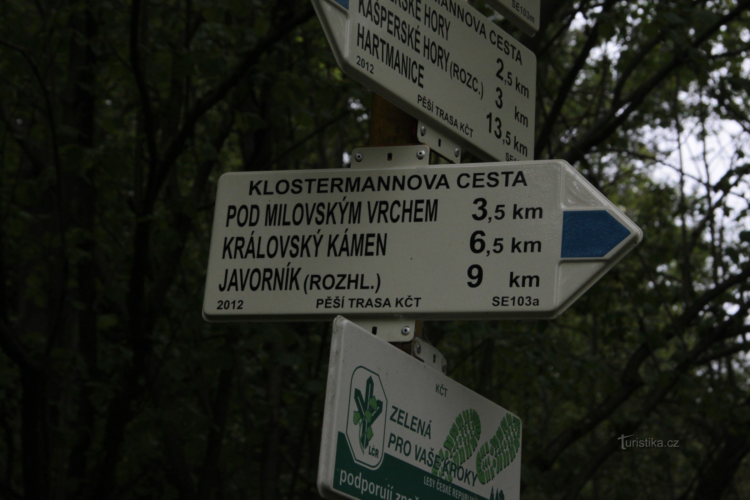 Mlyn na Rybníce signpost