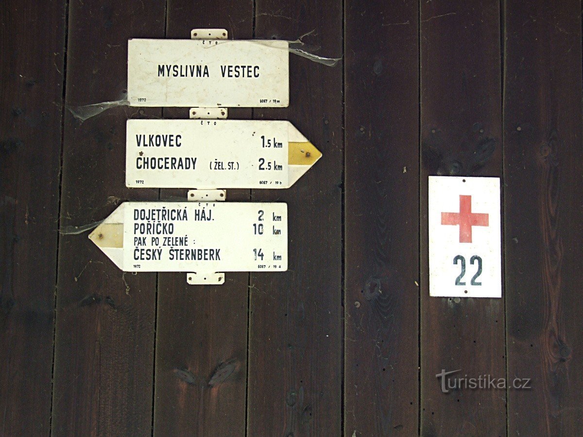 Placa de sinalização Myslivna Vestec