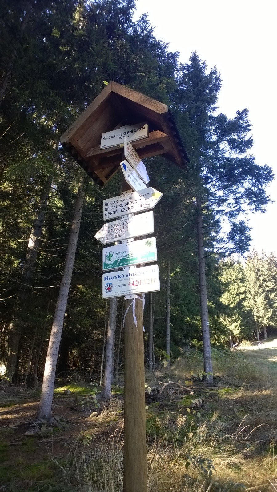 signpost on the Lake Road.