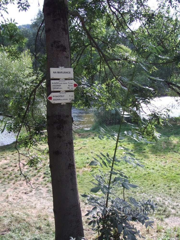 Placa de sinalização em Marjánka