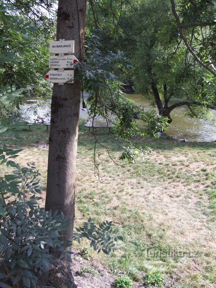 Signpost on Marjánka