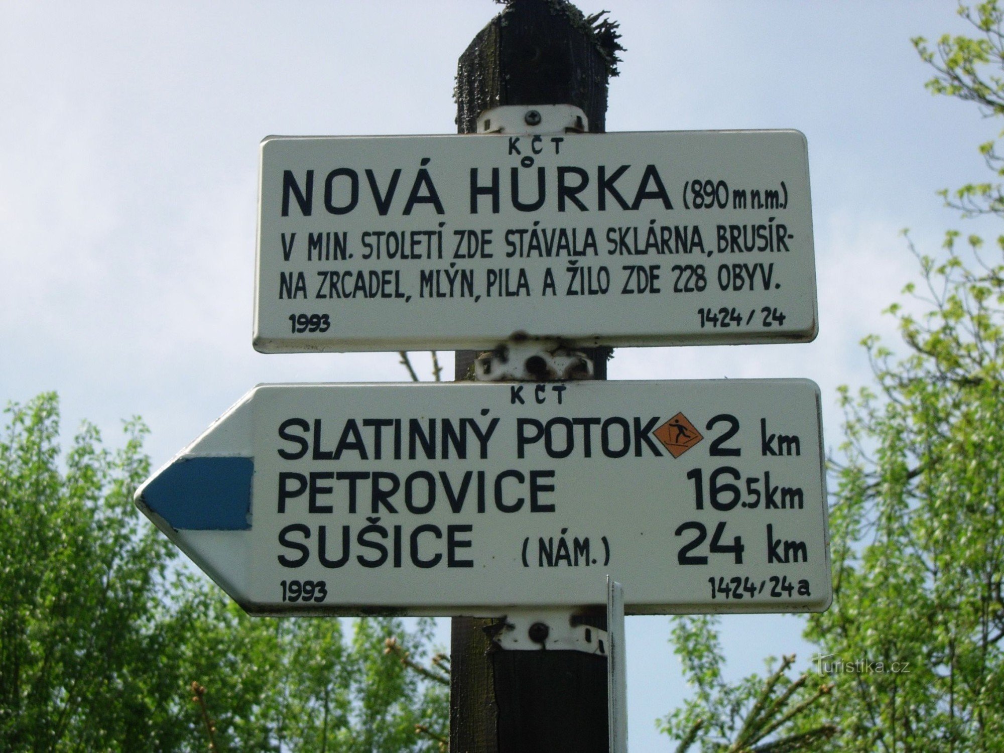 Signpost in Nové Hůrek