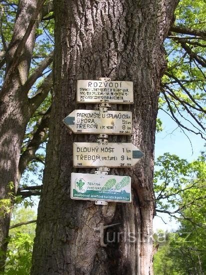 Signpost to Rozvodí