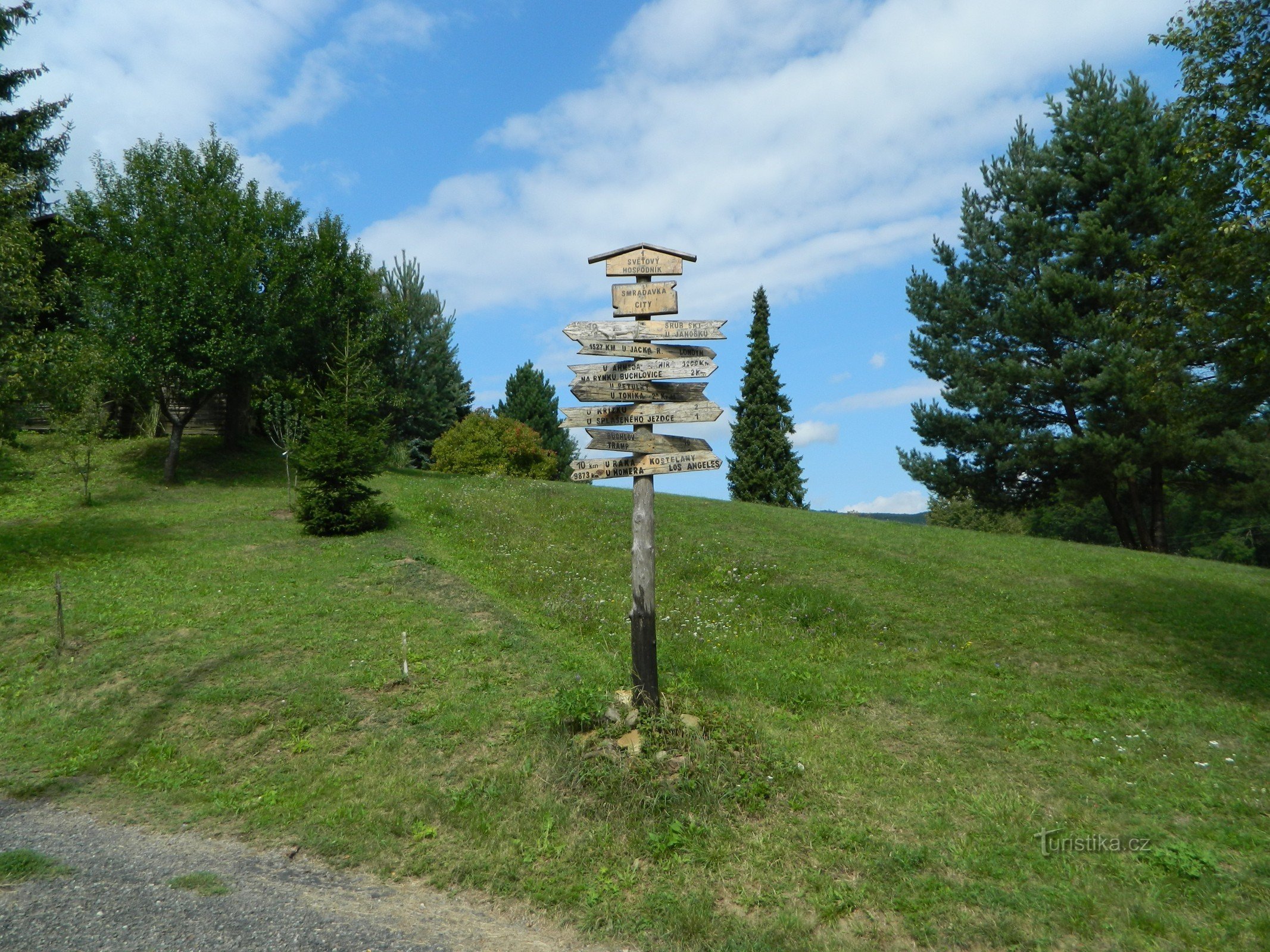 Signpost on Smraďavka