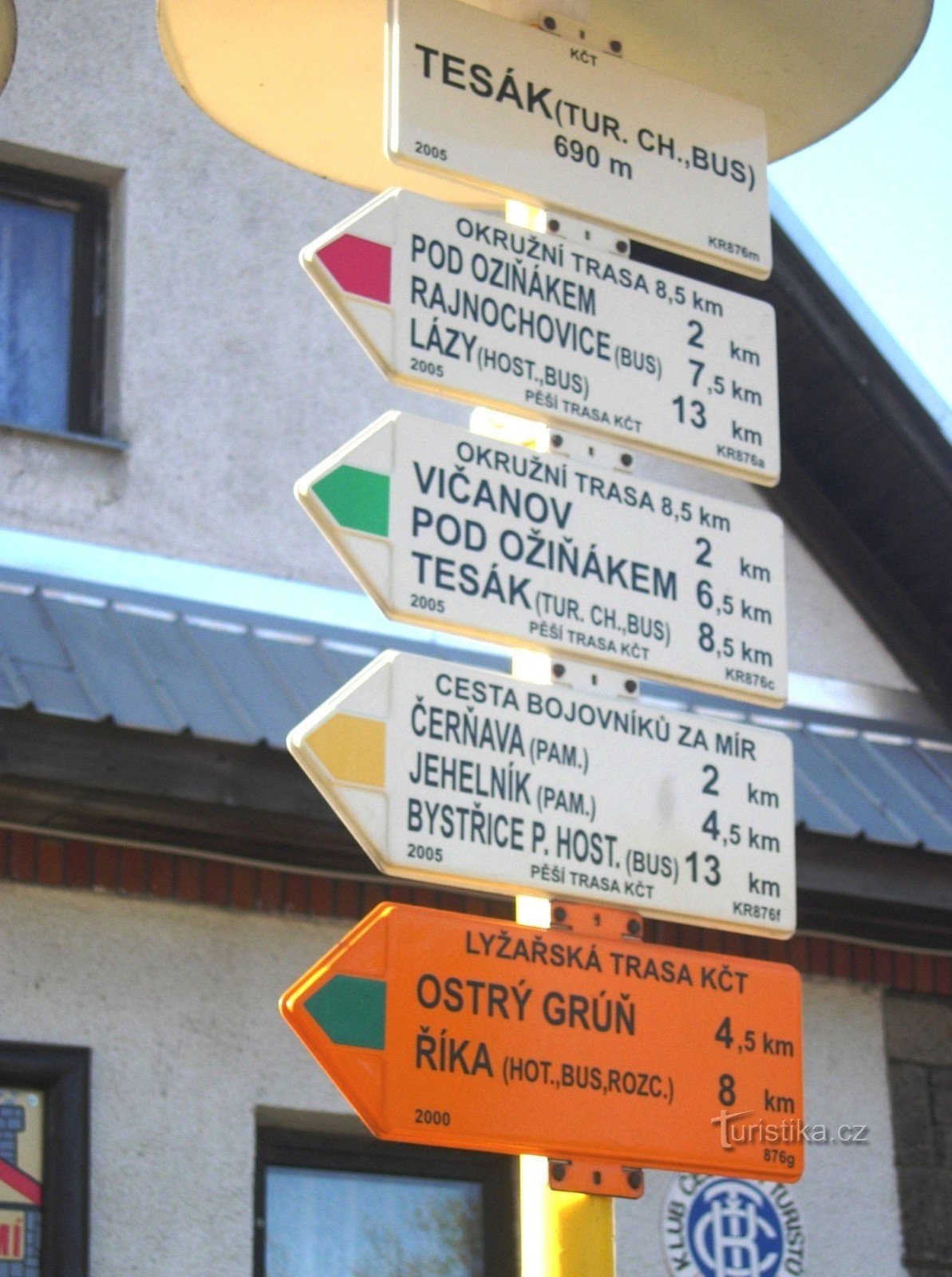 Signpost on Tesák