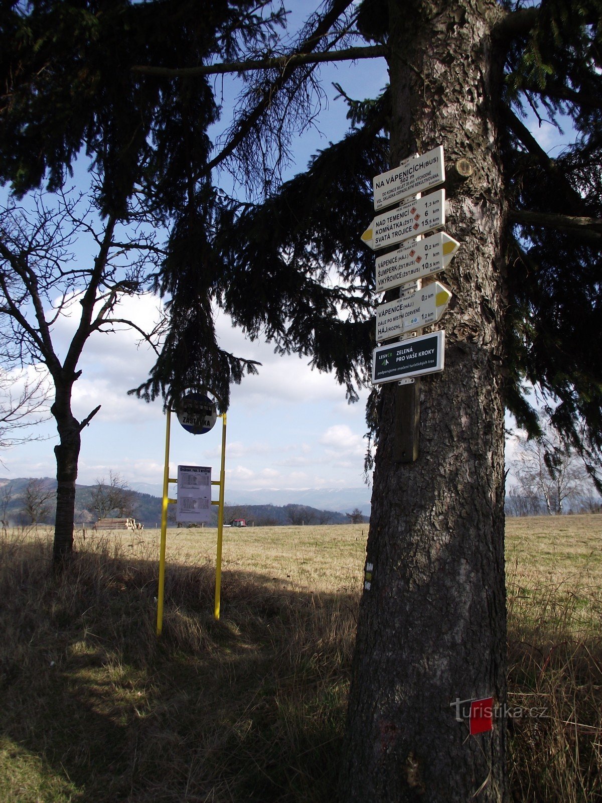 poste indicador Na Vápenice