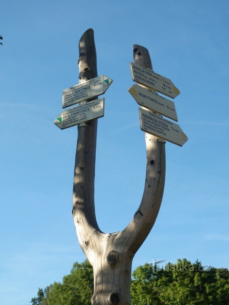 Placa de sinalização no início da trilha